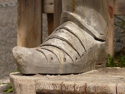 picior, pantofi, lemn, Evul mediu, Figura, pantof din lemn, cizme