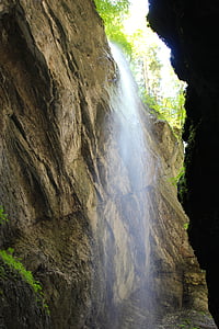 waterfall, partnachklamm, river, racing, garmisch partenkirchen, gorge, rock