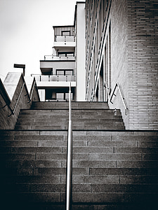 escaleras, edificio, arquitectura, poco a poco, aumento de, escalera, Inicio