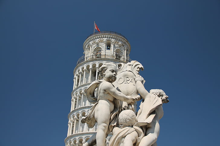 Torre, Pisa, estatua de, escultura, Monumento, Italia