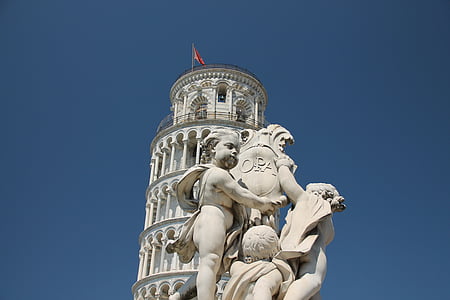 кула, Пиза, Статуята, скулптура, Паметник, Италия