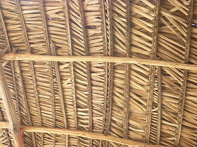 strecha, pletené listy, kabína