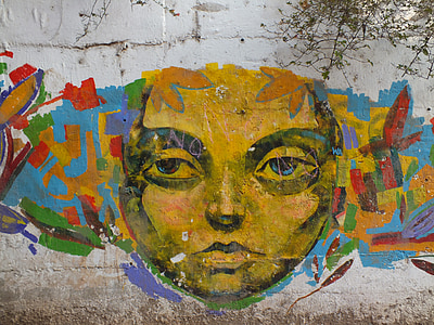 τέχνη του δρόμου, τοίχου, γκράφιτι, καλλιτεχνική, Street-art, χρώμα