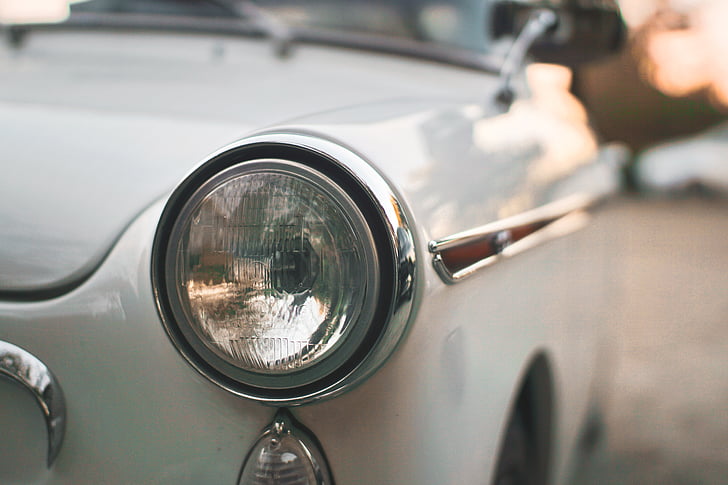 auto, Automotive, auto, Classic, Close-up, cabriolet, koplamp