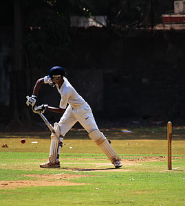 batsman, krikett, védelem, labdajáték, India, verseny, játékos