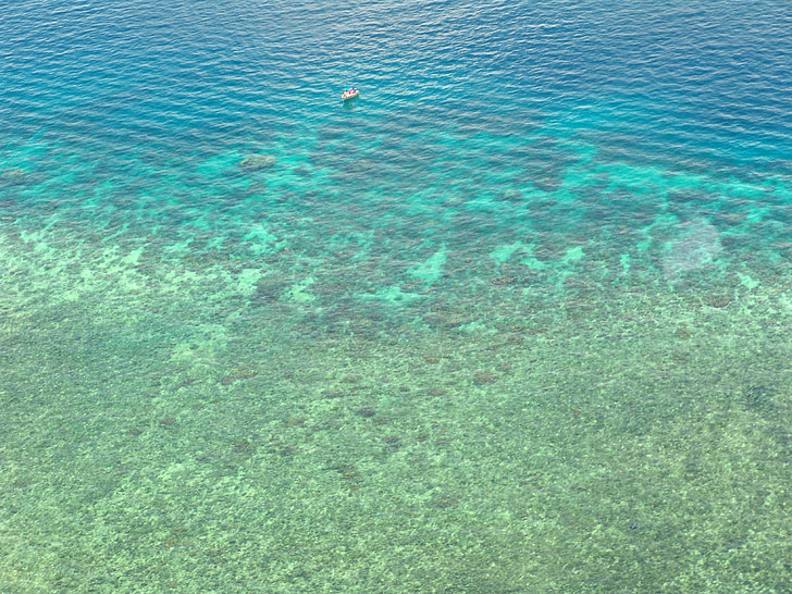 Great barrier reef, dykning, Coral, Ocean, Pacific, Luftfoto, Australien