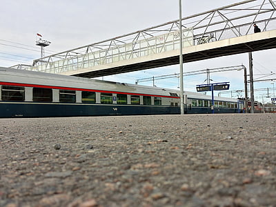 train station, railway station, turku, åbo, finland, train, bridge