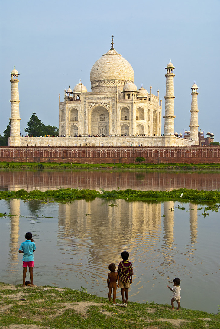 India, reizen, Agra, Paleis, Taj mahal