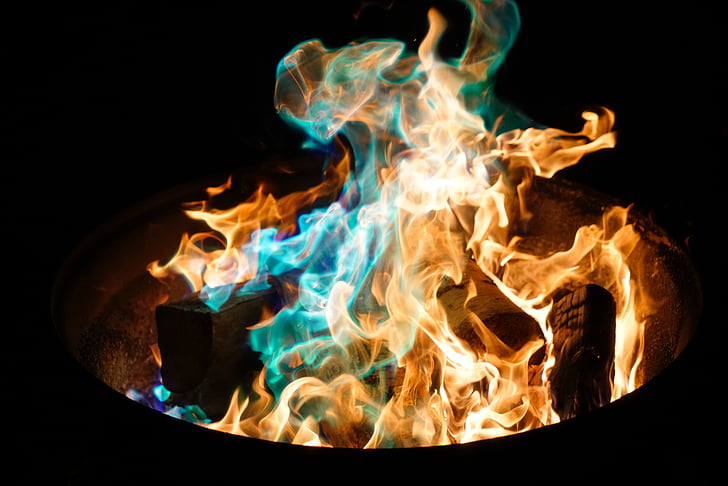 foc, flama, carbó, cendra, fum, calor, foguera