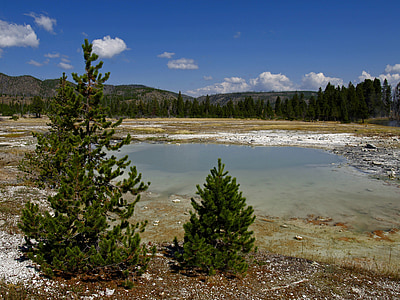 yellowstone national park, wyoming, usa, landscape, scenery, tourist attraction, erosion
