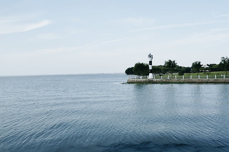 Lighthouse, v blízkosti zariadenia:, telo, vody, sivá, Sky, Dĺžka