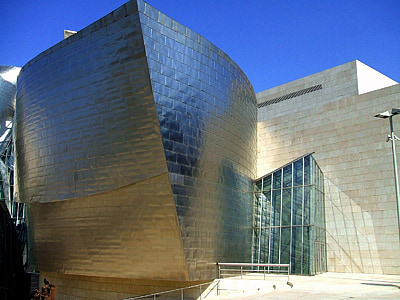 Bilbao, Španělsko, budovy, struktury, Muzeum, sklo, Architektura