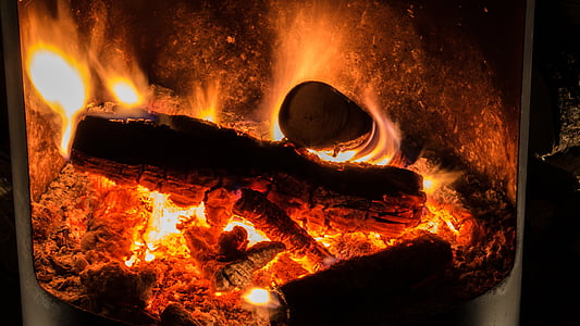 fire, warm, flame, embers, burn, heat, campfire