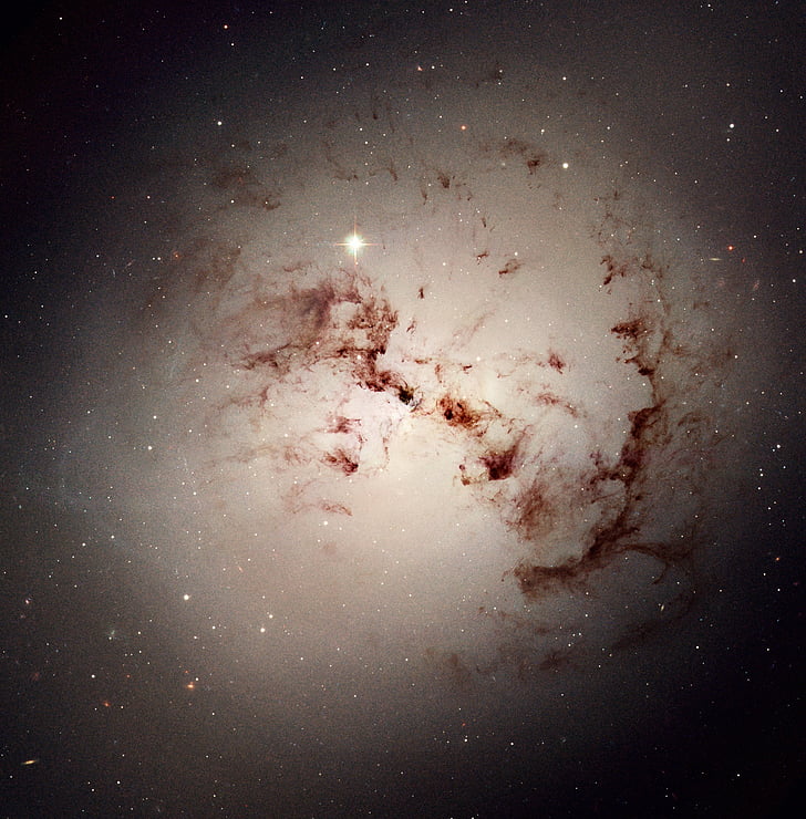 Galaxia elíptica, NGC 1316, Cosmos, espacio, polvo, materia, NASA