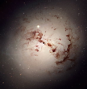 galaxie elliptique, NGC 1316, Cosmos, espace, poussière, question, NASA