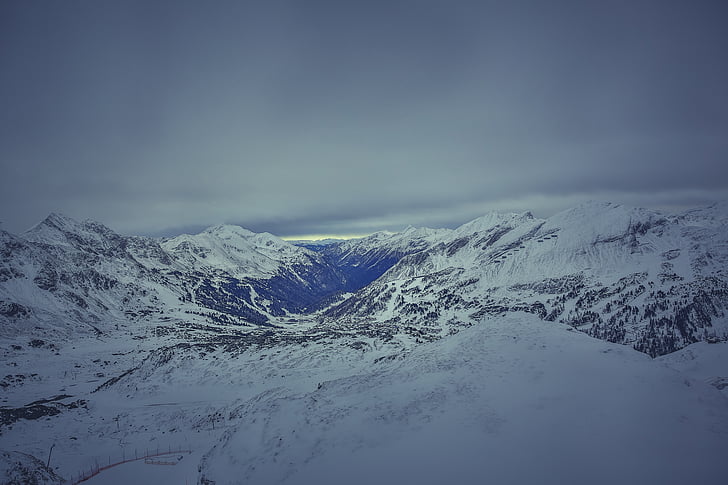 cold, mountain range, mountains, nature, snow, winter, mountain