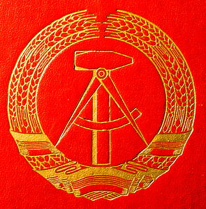 DDR, státní znak, těsnění, staré, východní Německo, historicky, Historie