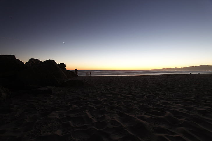 ビーチ, 夜明け, 今晩, 関西, ロサンゼルス, 朝, 自然
