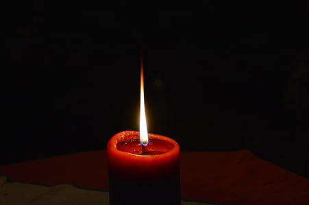 Свічка, світло, теплі, при свічках, Темний, полум'я свічки