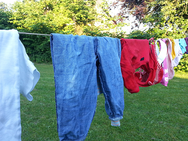 clothes line, laundry, wash, depend, clothing, clothespins