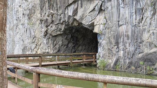 Höhle, Rock, See, Natur, Steinen, Landschaft, Park