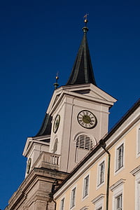 Monasterio de, campanarios, señaló, Torre del reloj, Iglesia del monasterio, Monasterio benedictino, fachada