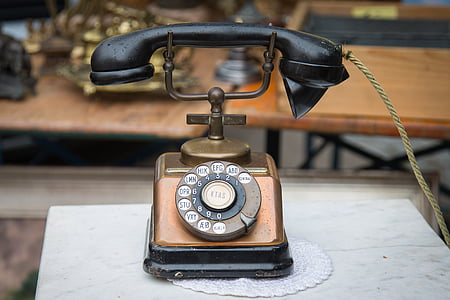 telefon, konuşma, iletişim, bağlantı, iletişim, telefon, eski moda