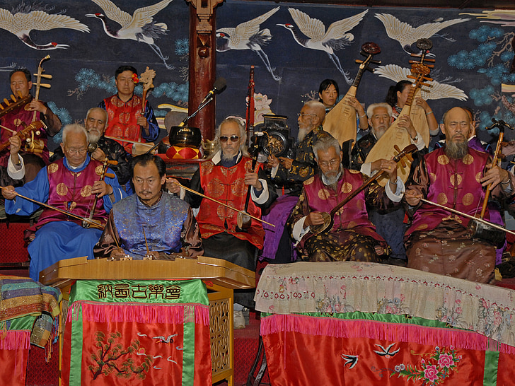 Chine, Lijang, Orchestre de Naxi, musique
