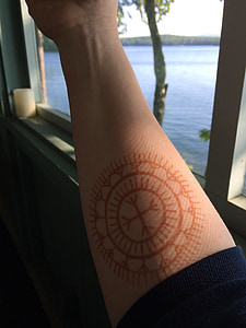 tatovering, arm, Lake, tatoveringsdesign, kvinne