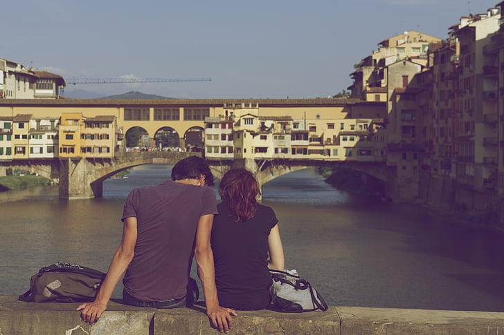 Florens, Italien, personer, par, Kärlek, Romance, romantiska