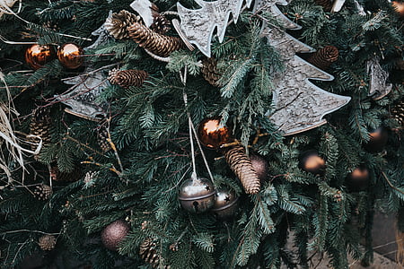 Navidad, árbol, bola, decoración, ornamento de, vacaciones, temporada