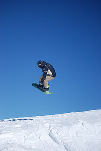 Snowboard, vers, winter, sneeuw, sport, wit, koude