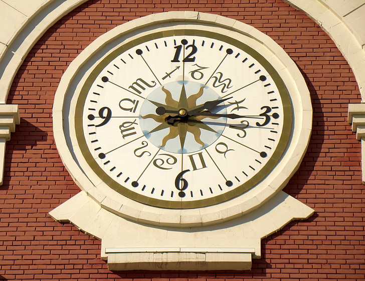 clock, time, watch on buildings, hours