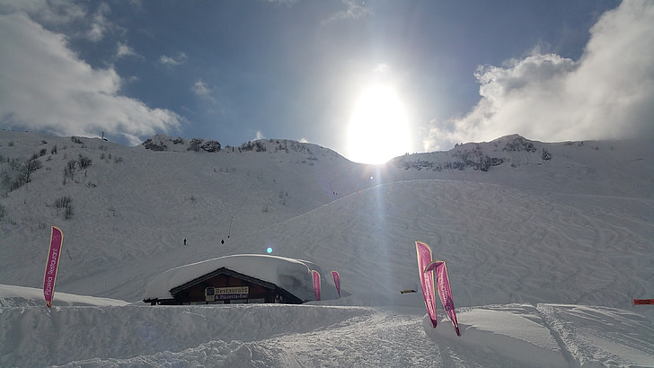 Chatel, skijanje, snijeg, staza, alpski, Francuska, Alpe