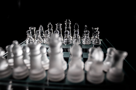 escacs, rei, escacs, joc, competència, negre, intel·ligència
