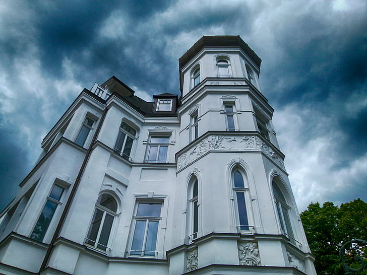 Binz, Tyskland, huset, hjem, gamle, arkitektur, himmelen