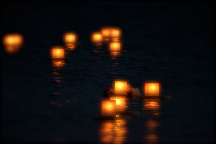 Lanterna, plovak, festivala, svjetlo, vatra, tradicionalni, svijeća