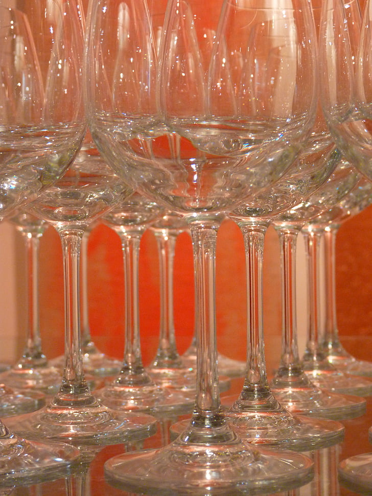 stiklo, vyno taurė, vynas, akiniai, skaidri, aišku