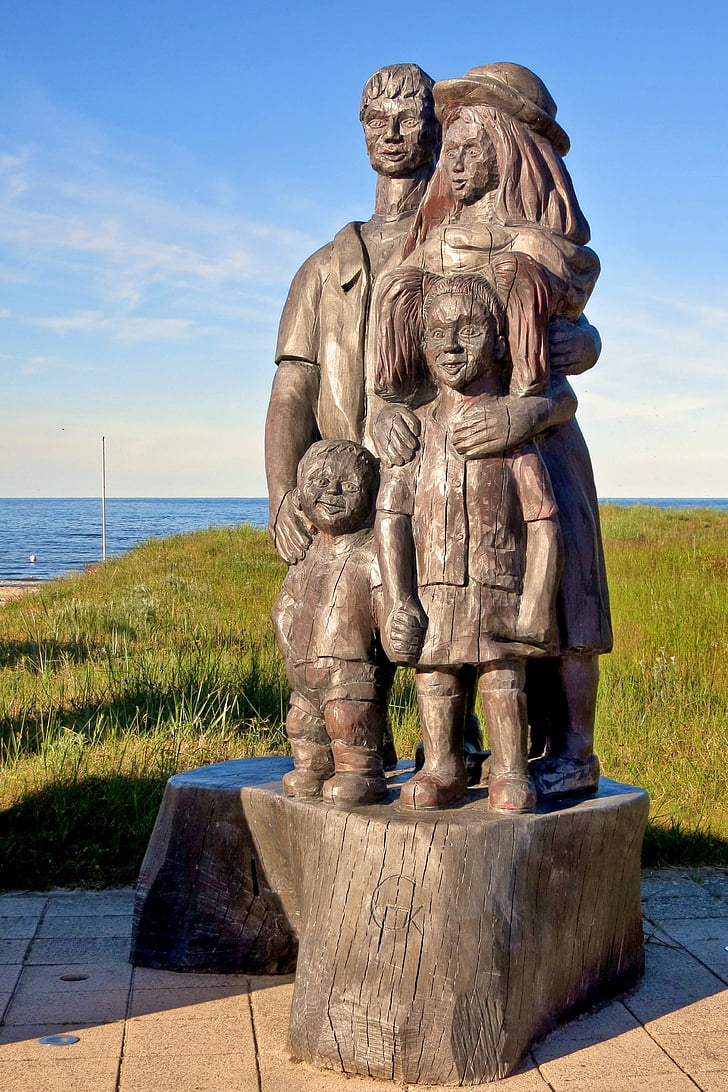 острові Usedom, trassenheide, Деревина, Пам'ятник, Статуя, скульптура