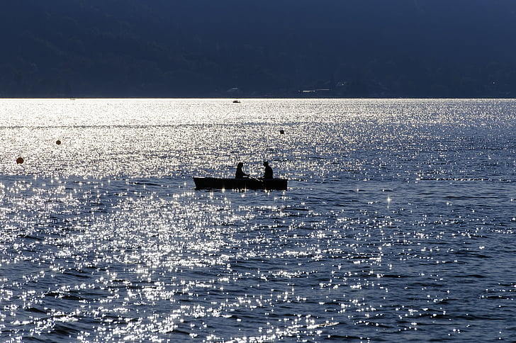βάρκα με κουπιά, Λίμνη, ζευγάρι, κύμα, Κωπηλασία, νερό, εκκίνησης