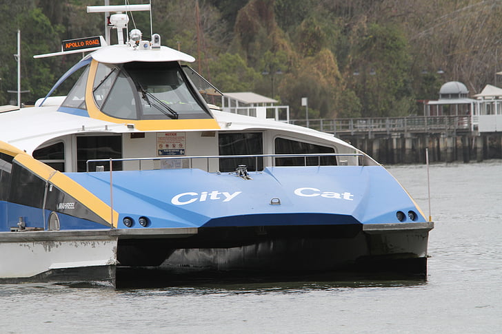 Brisbane, Wasser-taxi, Boot, städtische Infrastruktur, Schiff, Transport, Hafen