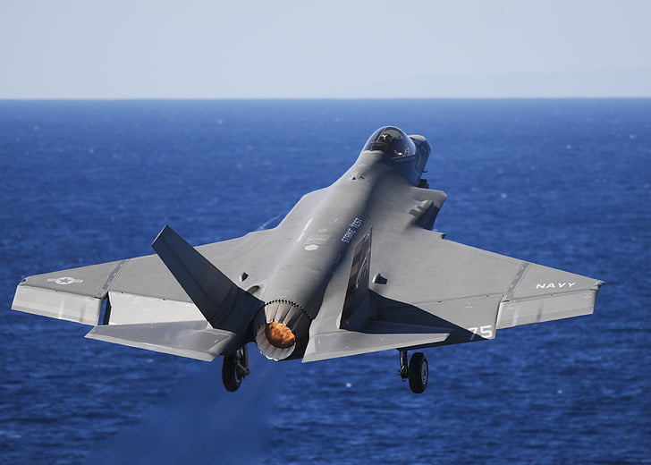 katonai vadászgép, teszt, repülés, f-35, Lightning ii., este, légi közlekedés