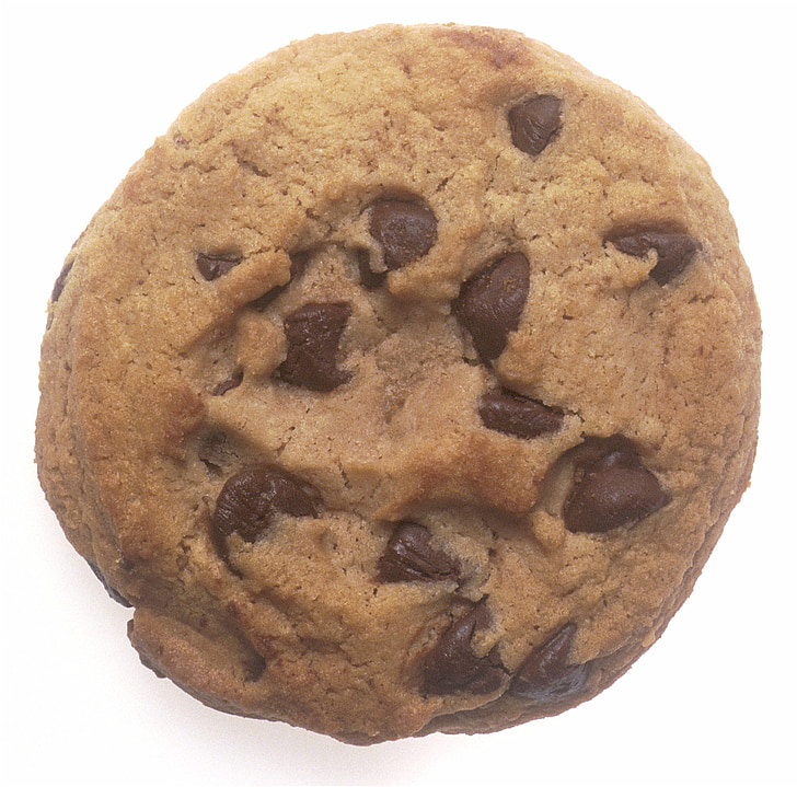 Chocolate chip cookie, chocolade, cookie, voedsel, snack, calorieën, Sweet