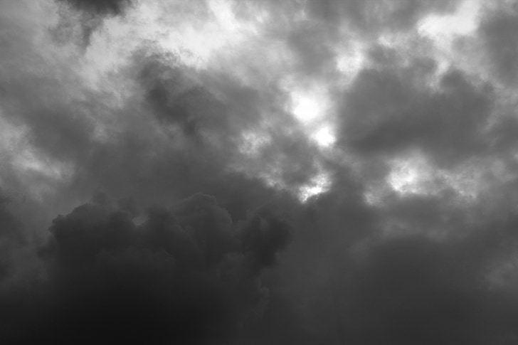 tamni oblaci, oblaci, nakon oluje, tamno, nebo, kiša, tekstura
