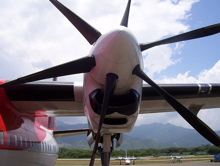motor fly, propelas, helice, turborhelice, luftfart, Fokker 50, motor fly