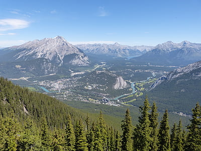 Kanada, Banff, m.ö., manzara, dağ, nehir, seyahat