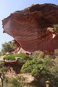 differential partikelstørrelse, geologiske struktur, sandsten, rød, sten, karakter, Park