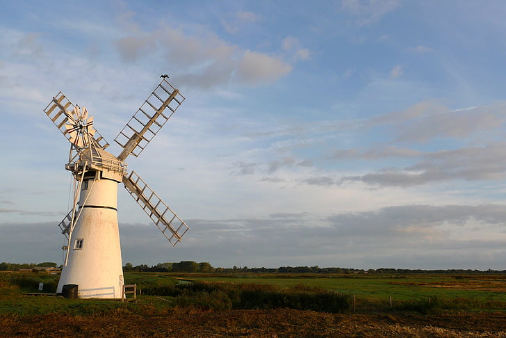 Windmill, Mill, fen, förnybar, makt, vind, energi
