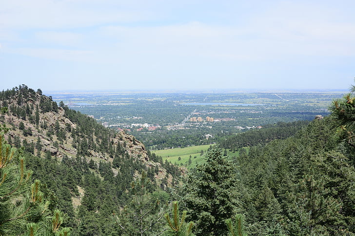 Boulder, manzara, dağ, doğa, ağaç, Orman, bakış
