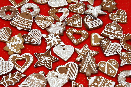 Christmas, dekorasjon, pepperkaker, hjemmelaget, mat, søt, yummy